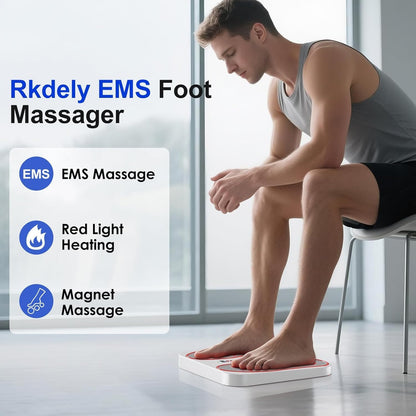 EMS Fußmassagegerät, Durchblutungsstimulator für Füße & Beine, mit 8 Modi