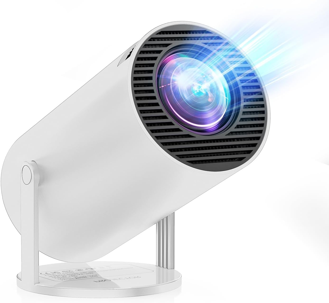 Einyoumily Beamer 2026 Mini Projektor tragbar 20000 Lumen 4K Bluetooth 5.4 Weiß