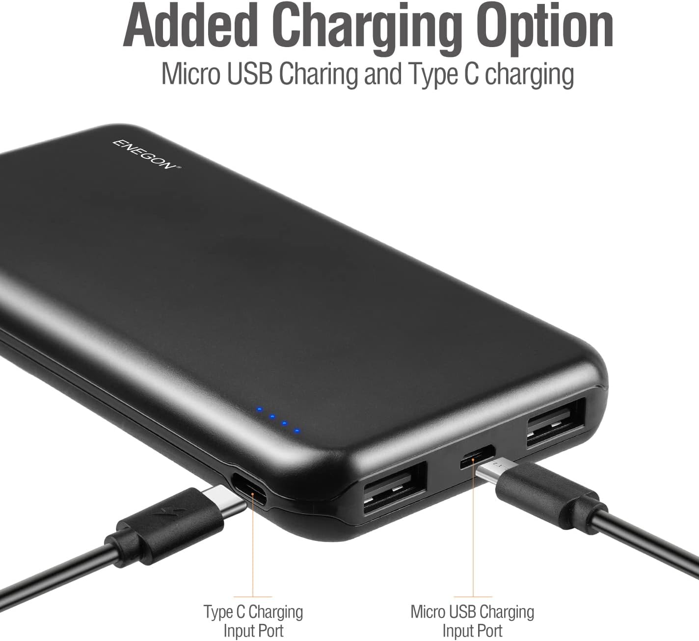 ENEGON 2er-Pack tragbare Ladegerät-Powerbank 10000 mAh