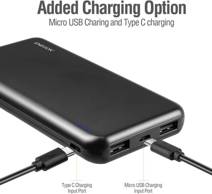 ENEGON 2er-Pack tragbare Ladegerät-Powerbank 10000 mAh