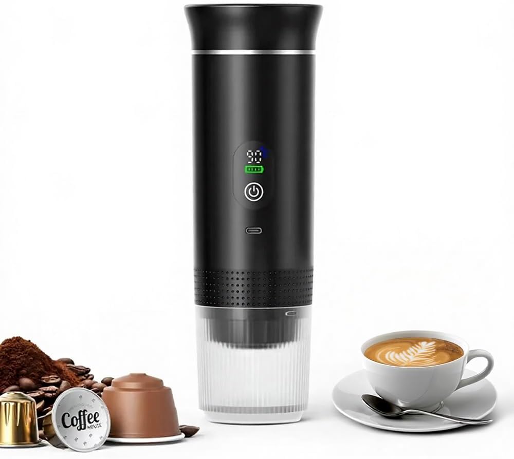 Tragbare Espressomaschine mit Schnellaufheizung, USB-C,tragbare 3-in-1,80ml