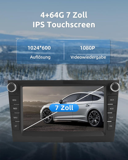 ESSGOO 4+64G Drahtloses Autoradio und Android Auto CarPlay Für Vauxhall Opel Corsa C/D Zafira