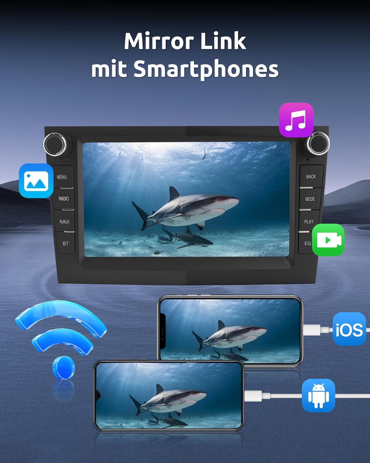 ESSGOO 4+64G Drahtloses Autoradio und Android Auto CarPlay Für Vauxhall Opel Corsa C/D Zafira