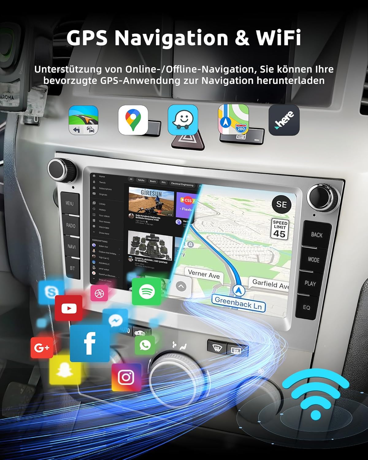 ESSGOO 4+64G Drahtloses Autoradio und Android Auto CarPlay Für Vauxhall Opel Corsa C/D Zafira