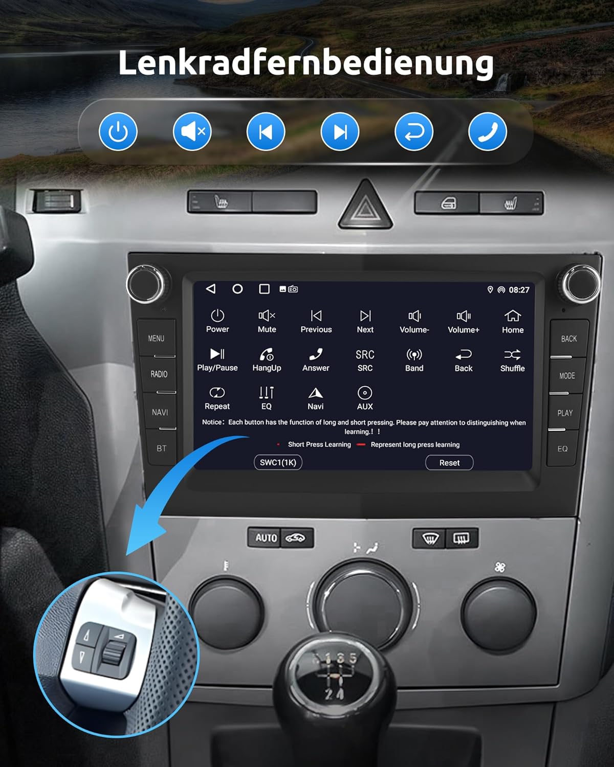 ESSGOO 4+64G Drahtloses Autoradio und Android Auto CarPlay Für Vauxhall Opel Corsa C/D Zafira