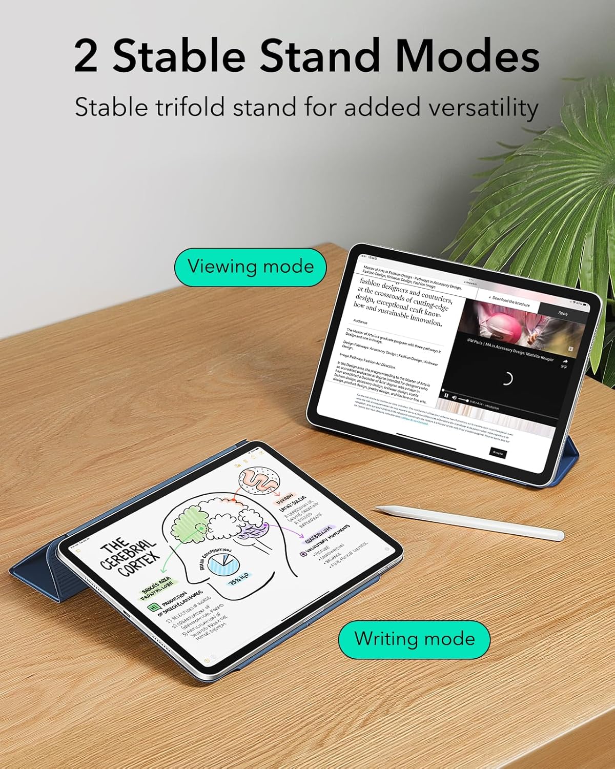 ESR für iPad Pro 13 Hülle (2024) Magnetische Befestigung Rebound Serie, Dunkelblau
