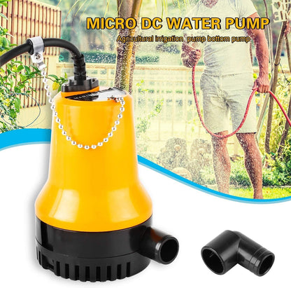 Everfarel Tauchpumpe Wasserpumpe DC 12V 60W 3600L/H pour bateau Teich avec câble de 1,3 m (Orange)