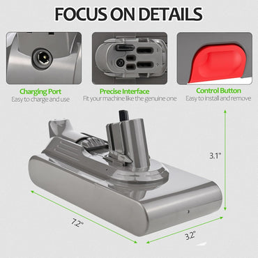 Kit de remplacement de batterie EVARY 8,0 Ah pour Dyson V11 Click-in Battery et filtre