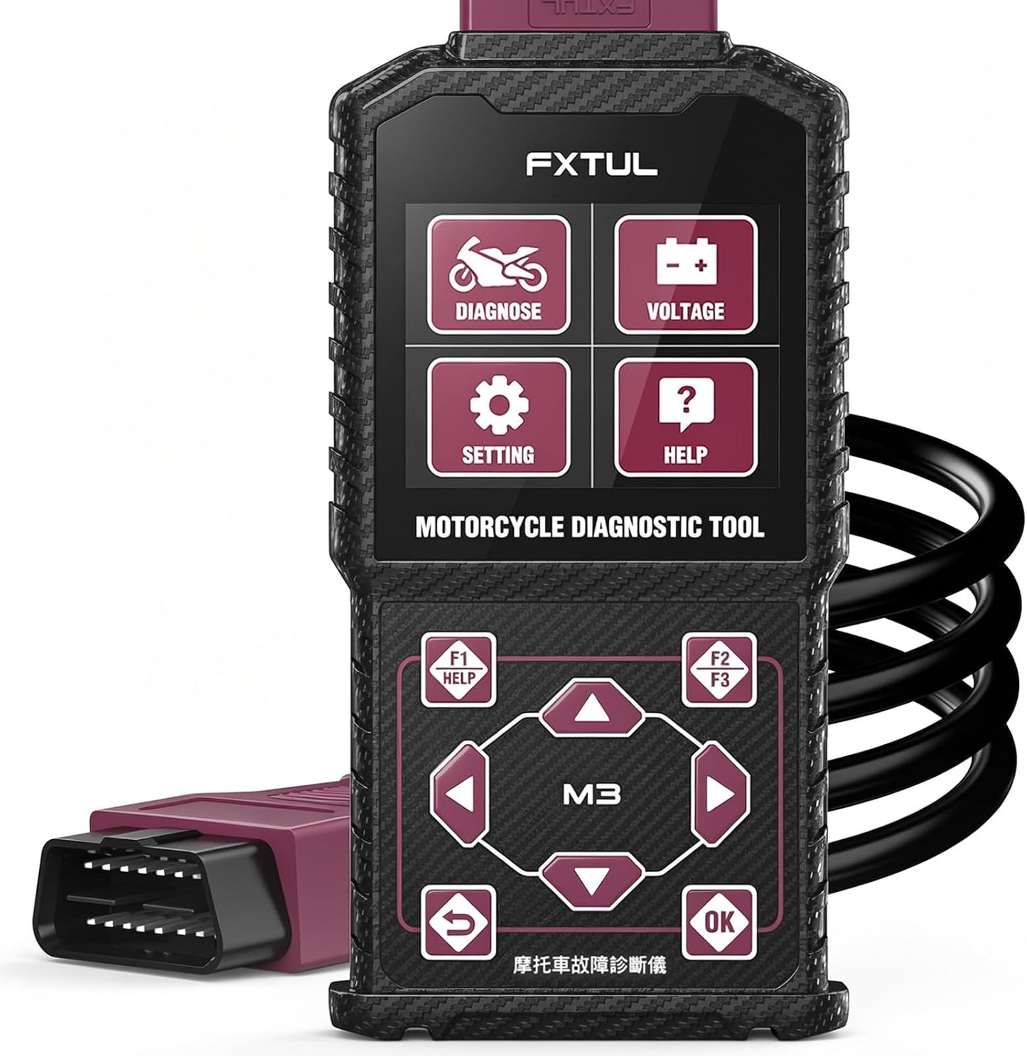 FXTUL M3 Motorrad Diagnosegerät OBD2 Scanner Codeleser für Honda Yamaha Kawasaki 