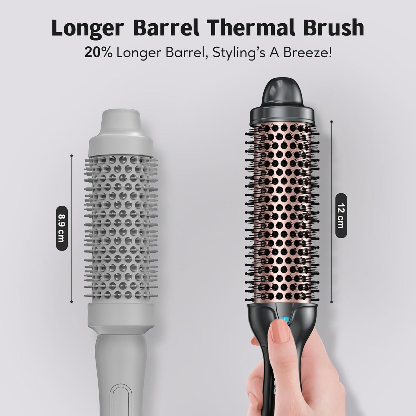 Farery Thermobürste, Thermal Brush, 38mm, Keramik-Turmalin-Ionen-Lockenstabbürste