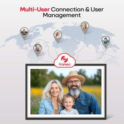 Frameo 10,1 Zoll WiFi Digitaler Bilderrahmen mit 32 GB Speicher, 1280 x 800 IPS