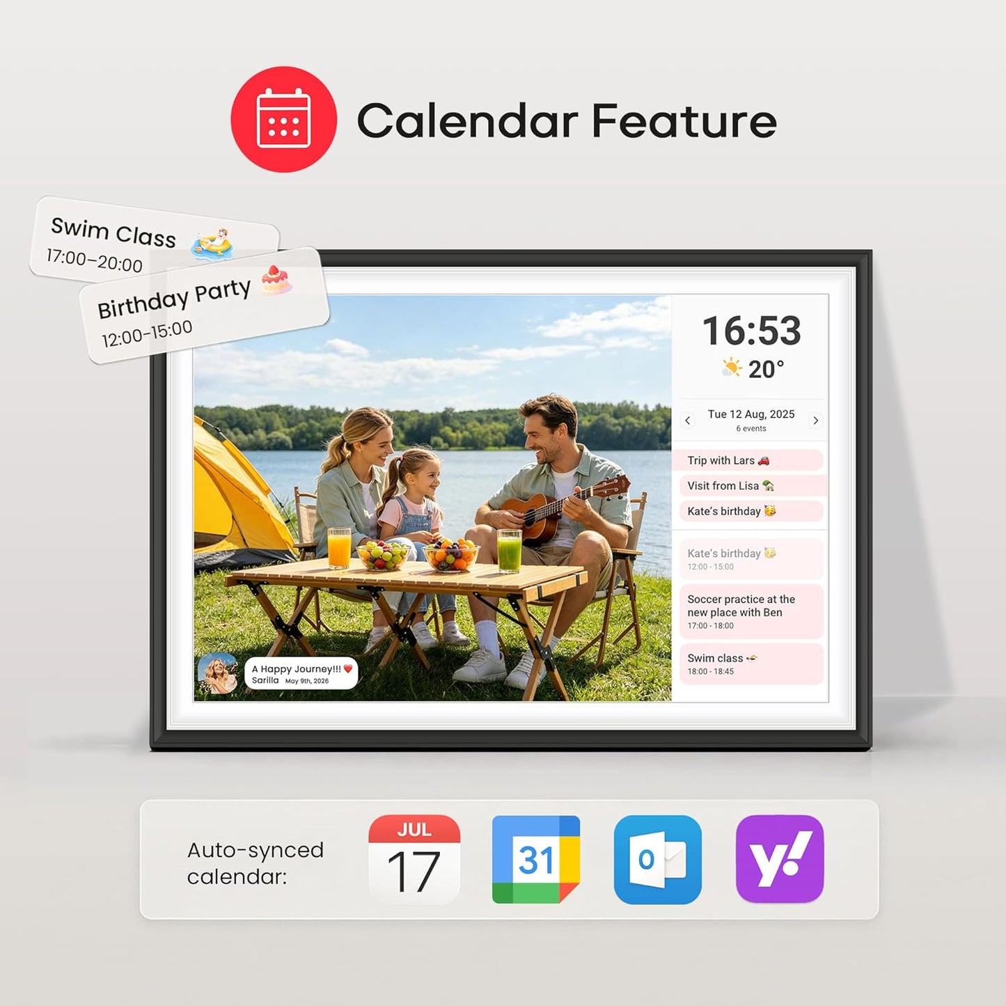 Frameo 10,1 Zoll WiFi Digitaler Bilderrahmen mit 32 GB Speicher, 1280 x 800 IPS