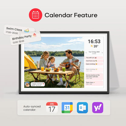 Frameo 10,1 Zoll WiFi Digitaler Bilderrahmen mit 32 GB Speicher, 1280 x 800 IPS