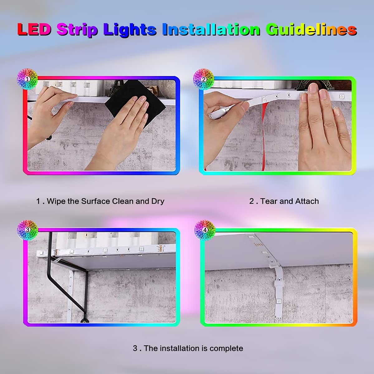 FANYSTD LED-Streifen, 15 m, LED-Streifen, Bluetooth, RGB-Farbwechsel, LED-Lichterkette, 15 m, App-steuerbar, 16 Millionen Farben, Fernbedienung, Synchronisierung mit Musik
