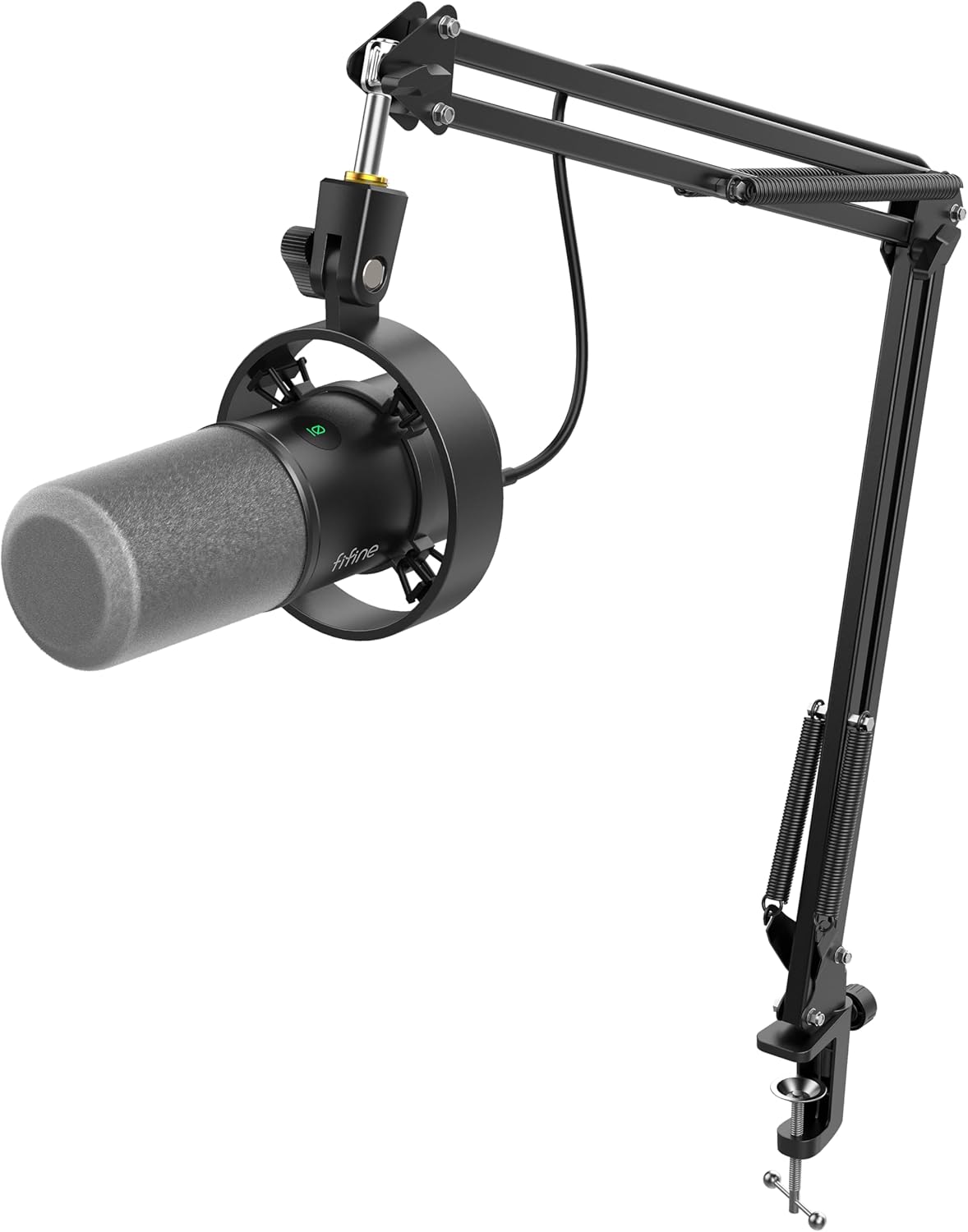FIFINE K688CT Dynamic Podcast Mikrofon-Set USB/XLR-Mikrofon mit Armmikrofon,Stummschalter