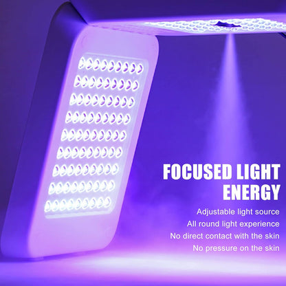 Gerät de photothérapie LED à 6 facteurs, Gesichtshautpflege-Lichtgerät mit Spray, Faltbares Phototherapiegerät pour salons de coiffure, 100 V-240 V
