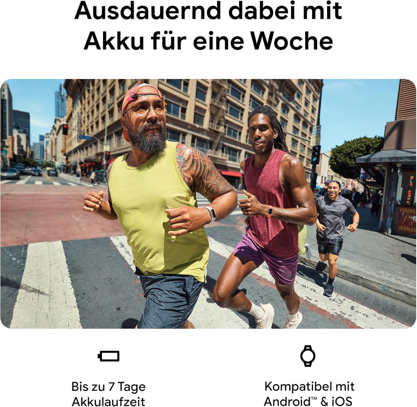 Google Fitbit Charge 6 Aktivitätstracker 7 Tage Akkulaufzeit Wallet + Maps