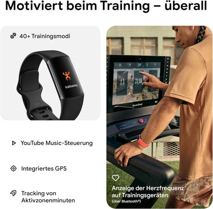 Google Fitbit Charge 6 Aktivitätstracker 7 Tage Akkulaufzeit Wallet + Maps