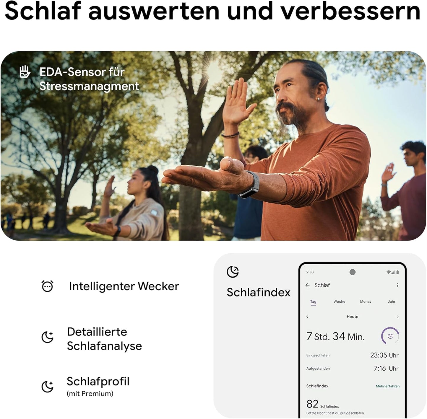 Google Fitbit Charge 6 Aktivitätstracker 7 Tage Akkulaufzeit Wallet + Maps