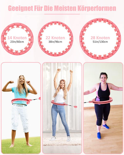 Fivangin Hula Hoop für Erwachsene, Smart Fitnessbänder mit intelligentem Zähler