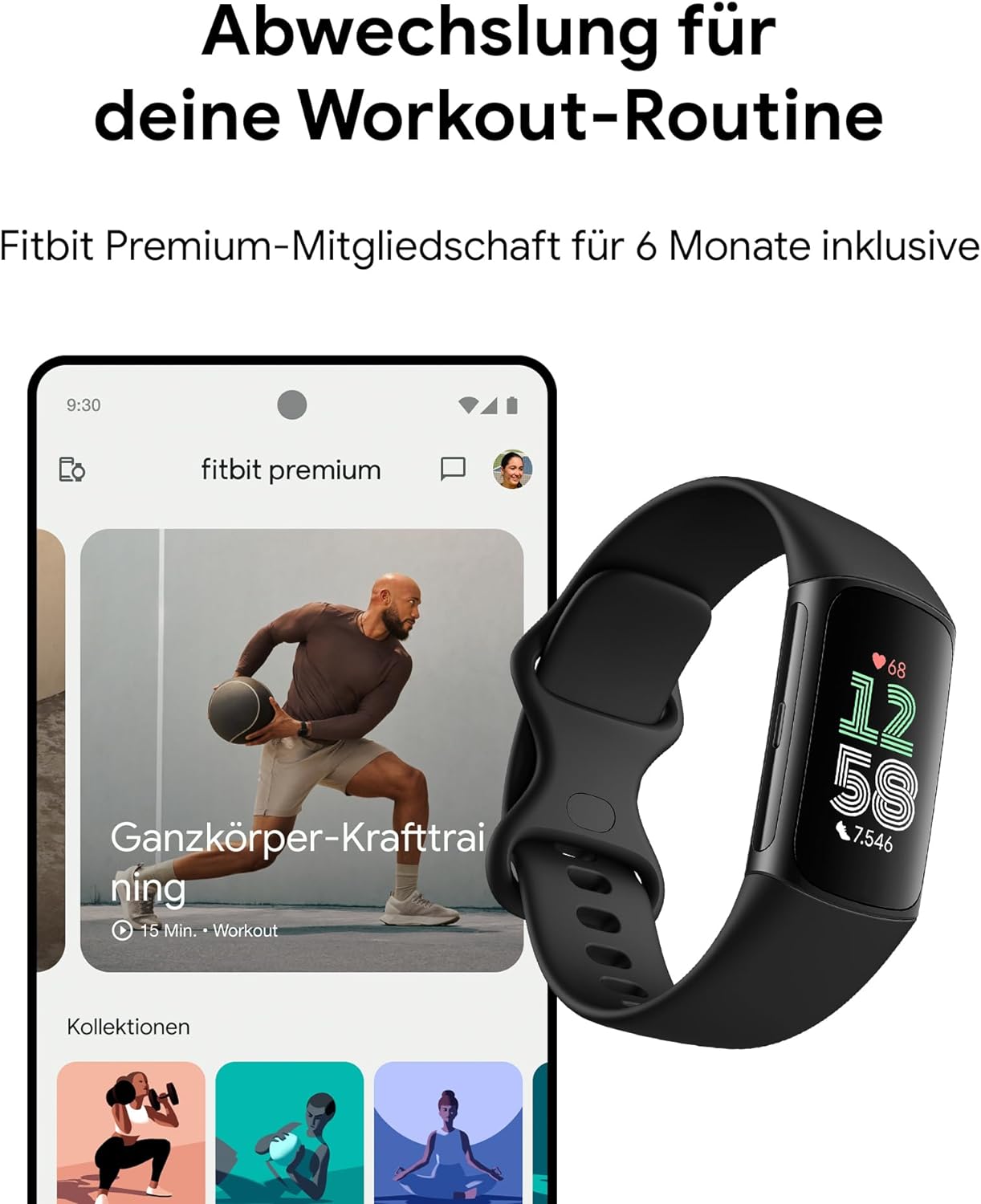 Google Fitbit Charge 6 Aktivitätstracker 7 Tage Akkulaufzeit Wallet + Maps