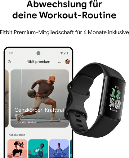 Google Fitbit Charge 6 Aktivitätstracker 7 Tage Akkulaufzeit Wallet + Maps