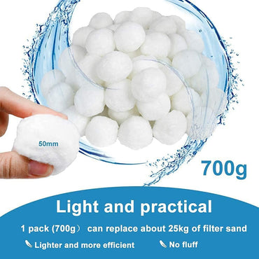 700 g Filterbälle für Sandfilteranlagen, können 25 kg Filtersand ersetzen, geeignet für Poolfilter, Poolfiltersysteme, Poolreinigungszubehör