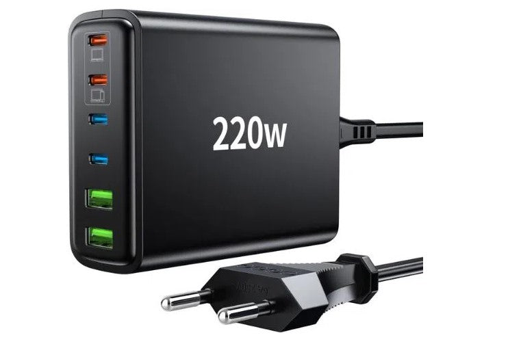 FINIBO 220W USB C Ladegerät Mehrfach: 6 Ports USB Schnellladegerät mod Y1