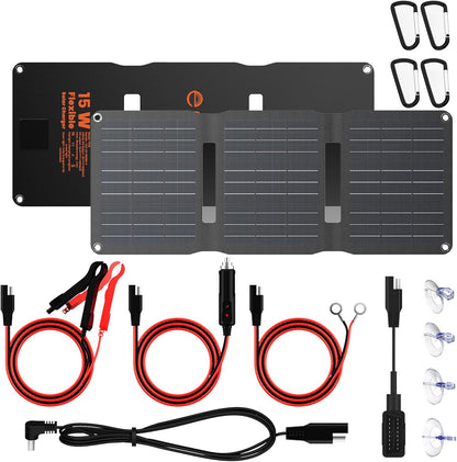 lexsolar 15W SolarPanel,12V Solar Autobatterie Ladegerät Solarmodul tragbares Batterieladegerät