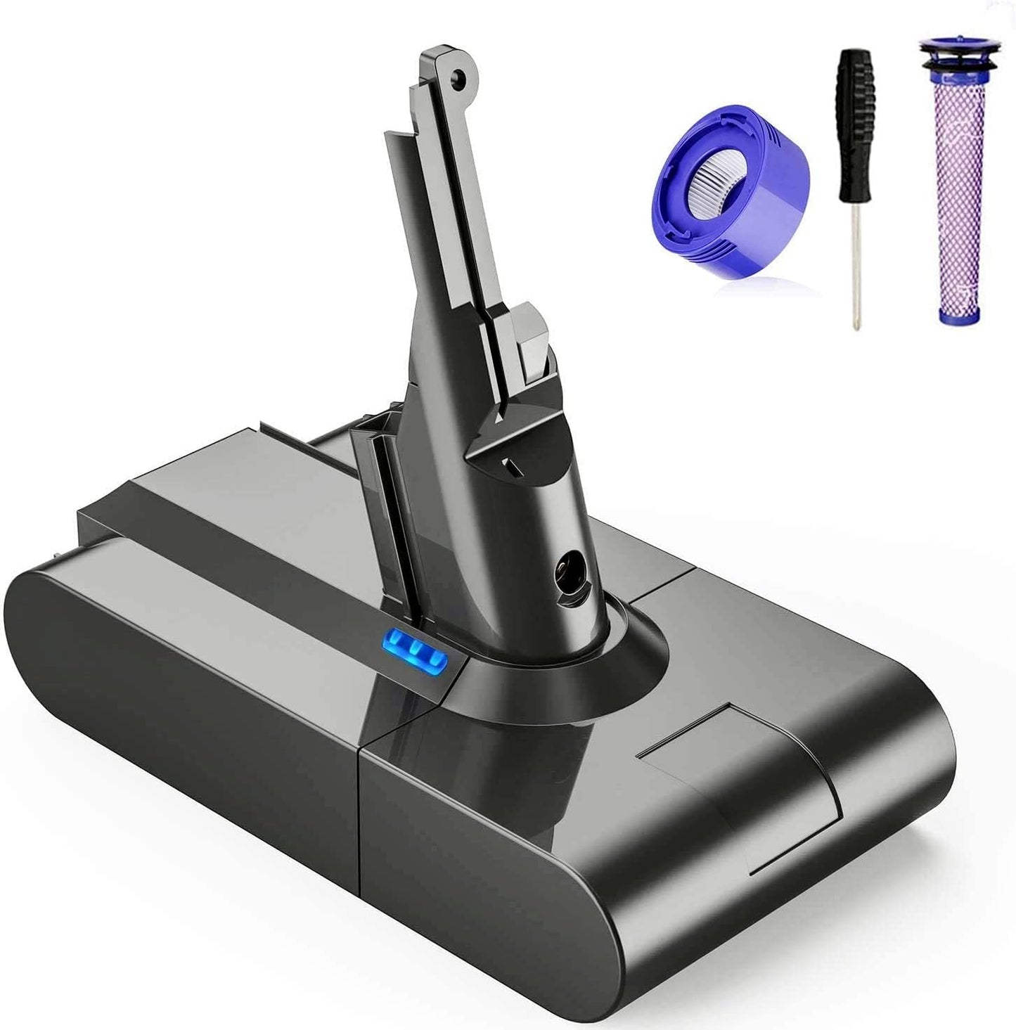 FLYLINKTECH 6000mAh V8 Akku, 21.6V V8 Ersatzakku, Li-ion V8 Akku für Dyson V8....