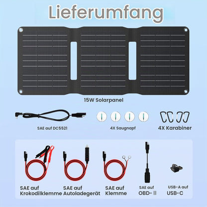 lexsolar 15W SolarPanel,12V Solar Autobatterie Ladegerät Solarmodul tragbares Batterieladegerät
