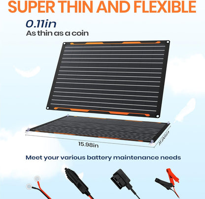 Flexsolar Solar Autobatterie Ladegerät 12V 20W Solarmodul IP67 wasserdichtes Solarpanel