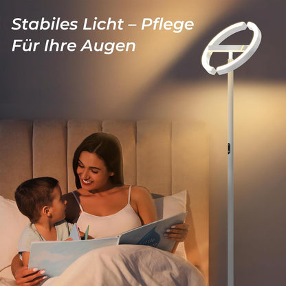 FIMEI Stehlampe, Stufenlos dimmbar & 3000K - 6000K Fernbedienung/Touch Unabhängige Steuerung,