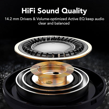 FAMOO Kopfhörer in Ear, Bluetooth 5.3 Kabellos, 42 Stunden Spielzeit mit Ladeetui