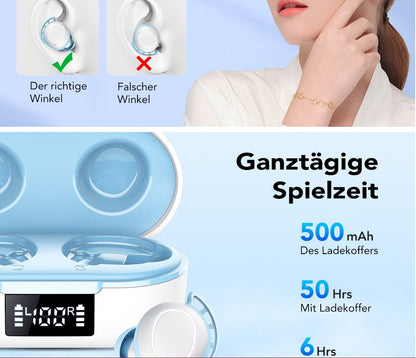 FAMOO Kopfhörer in Ear, Bluetooth 5.3 Kabellos, 42 Stunden Spielzeit mit Ladeetui