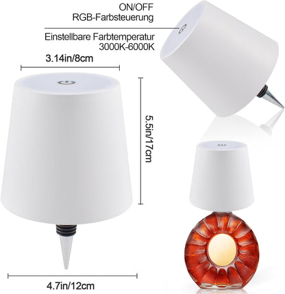 Funmo 4-in-1 LED Nachttischlampe mit Ladefunktion, 15W Touch Dimmbar mit Bluetooth Lautsprecher