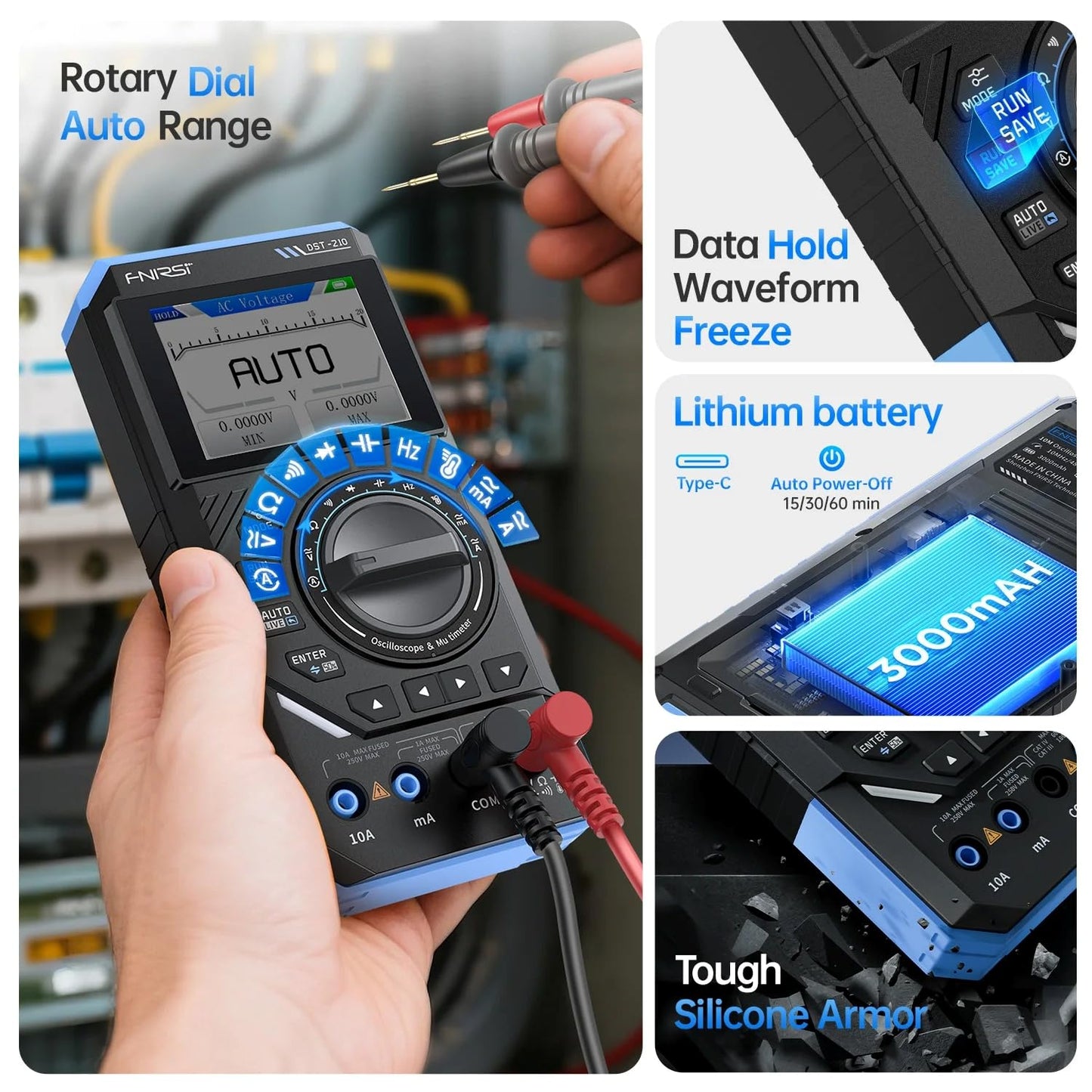 FNIRSI DST-210 und DST-201 3-in-1 Digitalmultimeter-Oszilloskop