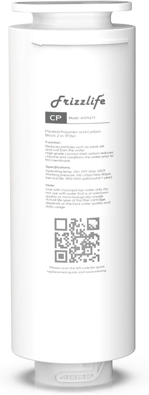 Frizzlife ASR211 Filterkartusche für PD600 Umkehrosmose-Filtersystem