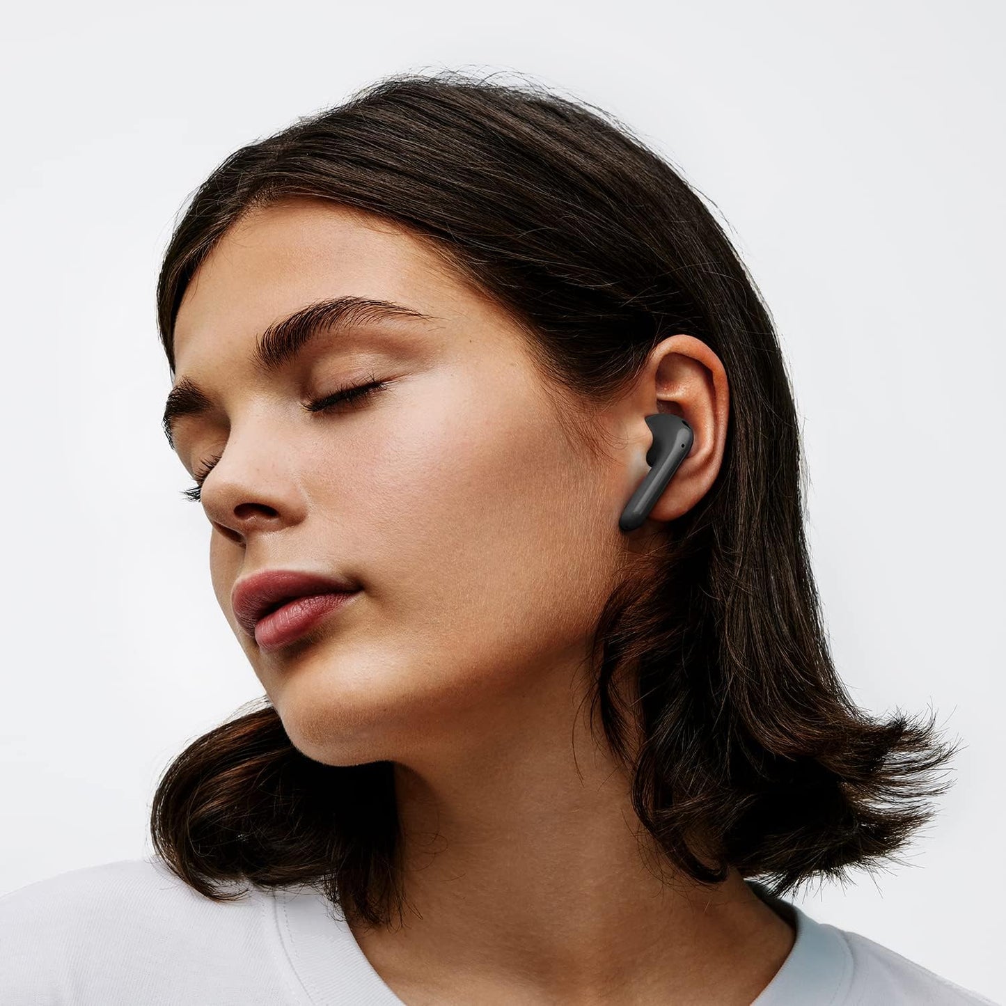 Écouteurs intra-auriculaires sans fil FREENOD pour iPhone, son de basses pures, Bluetooth, impression arrière