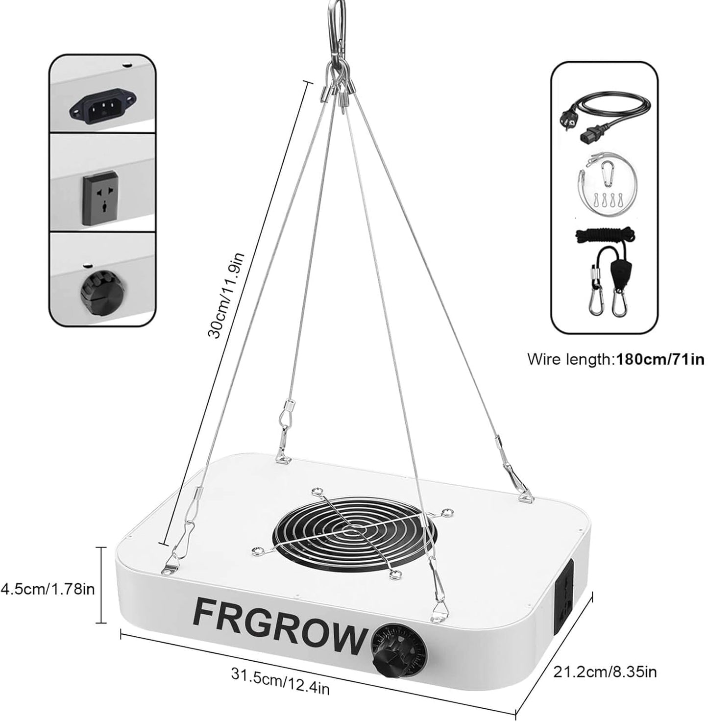 FRGROW  130 Watt LED Pflanzenlampe LED Grow Lampe 576 PSC LEDs [Energieklasse E]