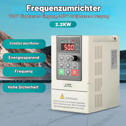 Frequenzumrichter 230V 400V 1-phasig 220V-Eingang 3-phasen 400V-Ausgang | 2.2KW