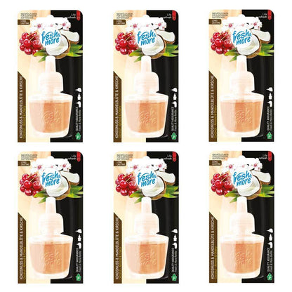 6x Fresh & More Nachfüllflakons 19 ml Kokosnuss&Mandelblüte  E-Duftstecker