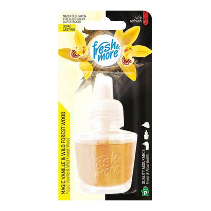 12x Fresh &amp; More Nachfüllflakons 19ml Magic Vanilla &amp; Forest Wood für E-Duftstecker