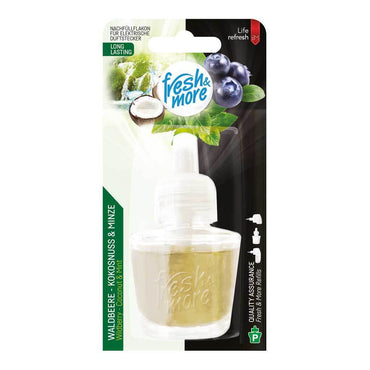 12x Fresh &amp; More Nachfüllflakons 19ml Wald Beere-Kokosnuss&amp;Minze Für E-Duftstecker