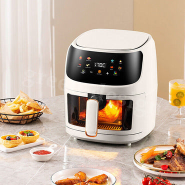 Airfryer Heißluftfritteuse 8L 1800W Friteuse  Backofen Fritteuse Grill