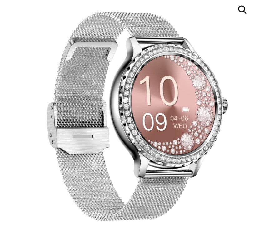 Fitoncloud NX19 Smartwatch Damen, 1,3" HD Touchscreen Fitness Tracker IP68 iOS Android Silber