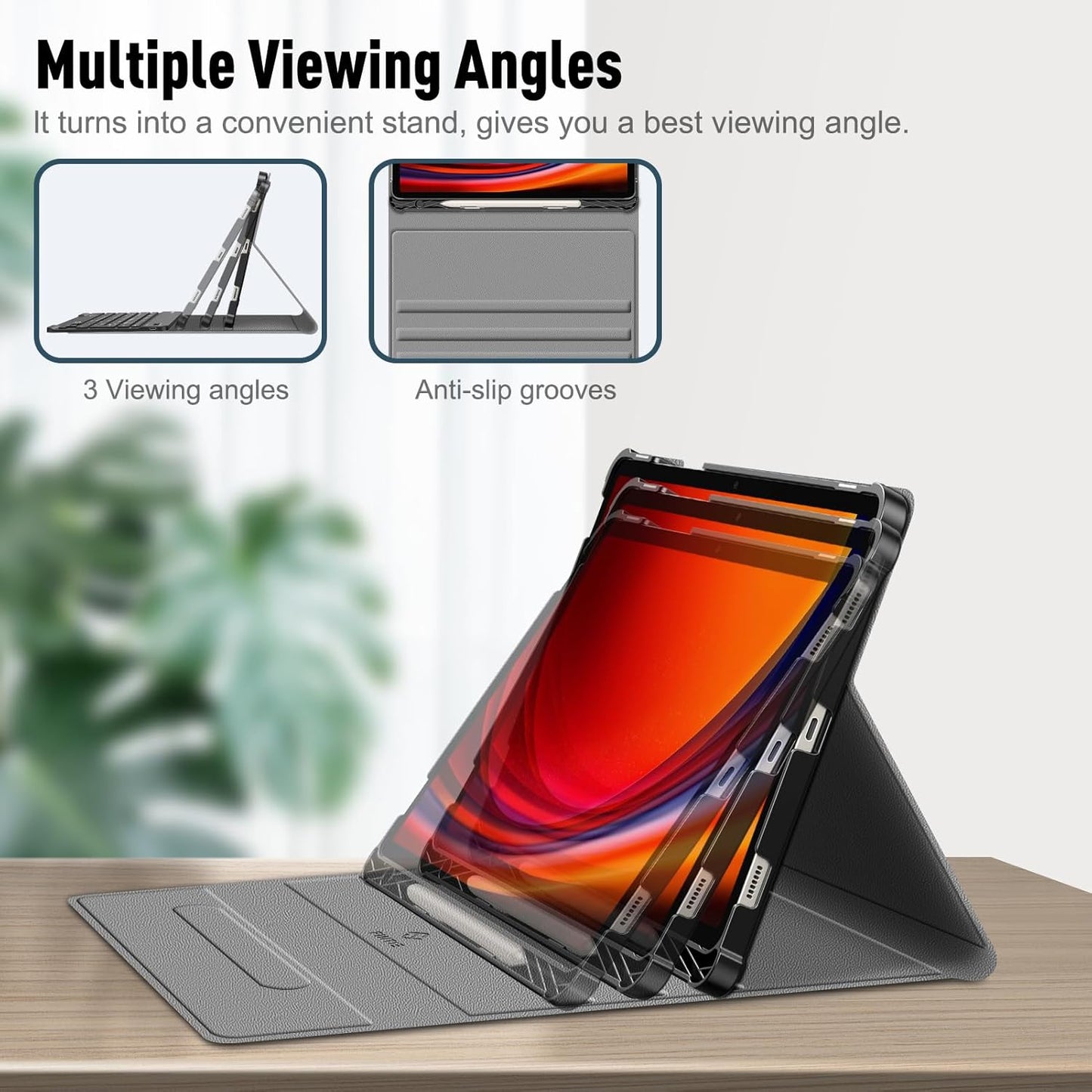 FINTIE Tastatur Hülle für Samsung Galaxy Tab S9 11 Zoll Deutscher  Tastatur, Schwarz