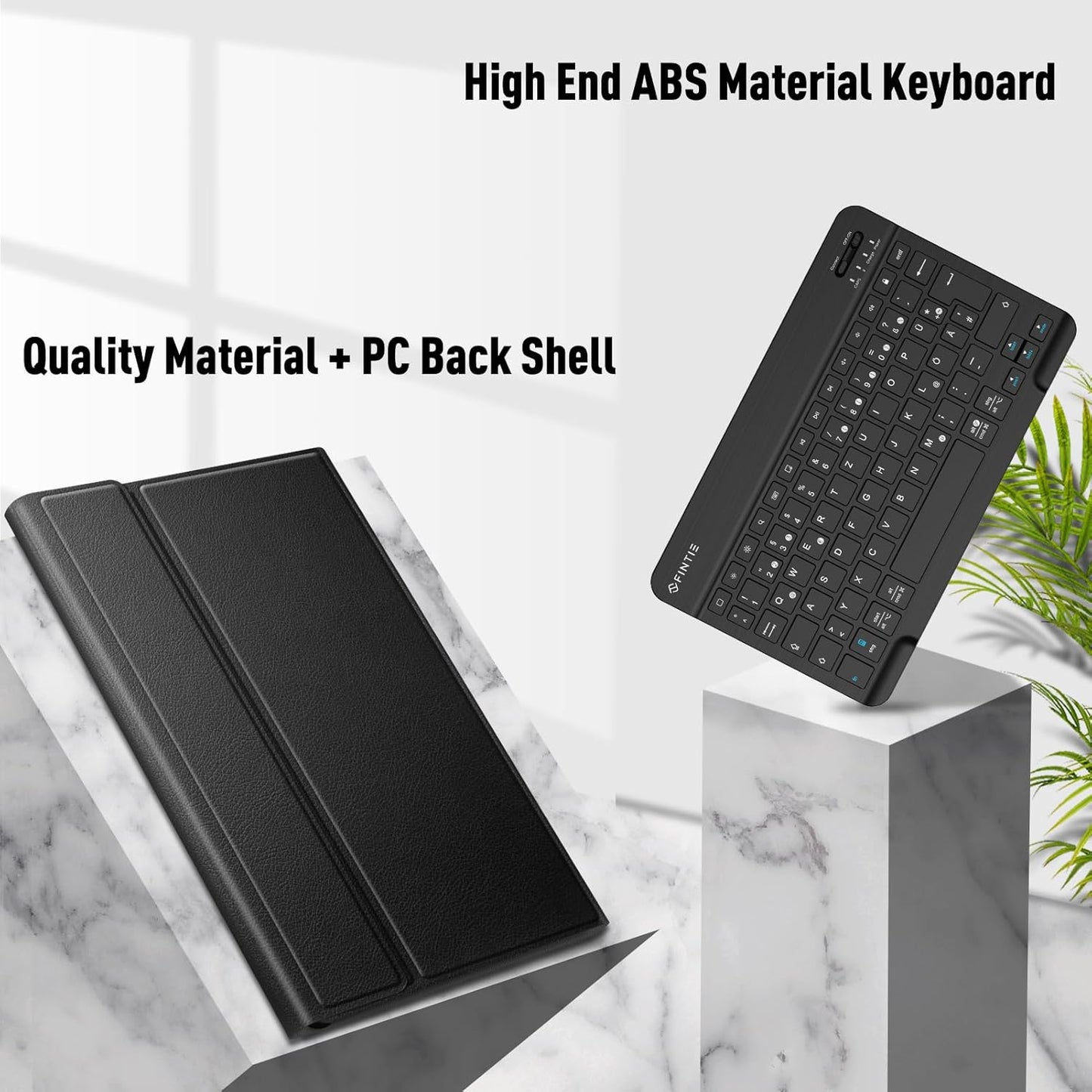 FINTIE Tastatur Hülle für Samsung Galaxy Tab S9 11 Zoll Deutscher  Tastatur, Schwarz