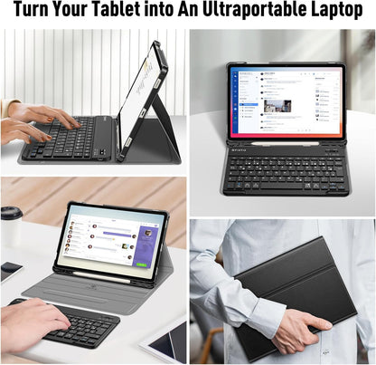 FINTIE Tastatur Hülle für Samsung Galaxy Tab S9 11 Zoll Deutscher  Tastatur, Schwarz