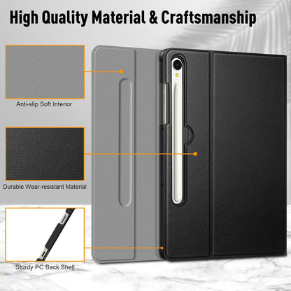 FINTIE Tastatur Hülle für Samsung Galaxy Tab S9 11 Zoll Deutscher  Tastatur, Schwarz